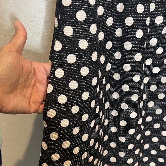 Anthropologie Maeve Polka Dots Dress Black and White with cutouts size 12 - Picture 7 of 15